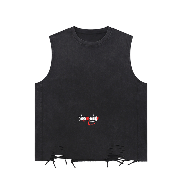 Snow Washed Raw-Hem Tank Top